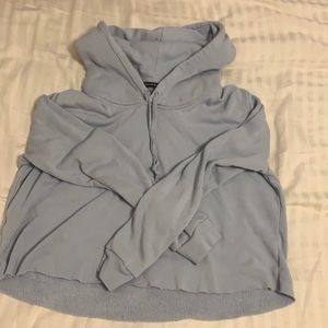 Brandy Melville Cropped Hoodie Blue